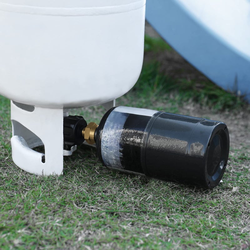 SHINESTAR Propane Refill Adapter LP Gas 1 LB Cylinder Tank Coupler Universal for QCC1/Type1 Propane Tank and 1 Pound Tank Throwaway Disposable Bottle-Solid Brass - Image 2